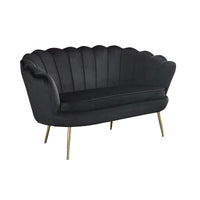 Muschelsofa aus Samt – Lounge-Design & Sitzkissen – 136×78 cm – in 4 Farben