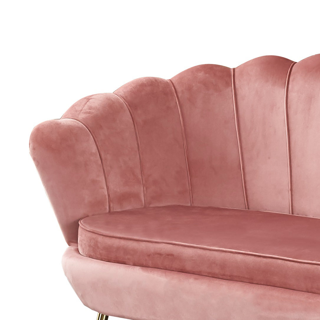 Muschelsofa aus Samt – Lounge-Design & Sitzkissen – 136×78 cm – in 4 Farben