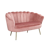 Muschelsofa aus Samt – Lounge-Design & Sitzkissen – 136×78 cm – in 4 Farben