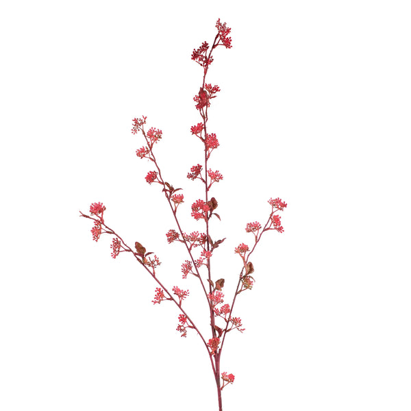 Seidenkunstblume mit Blüten aus Kunststoff – Fuchsiafarben – 116 cm – naturgetreues Design