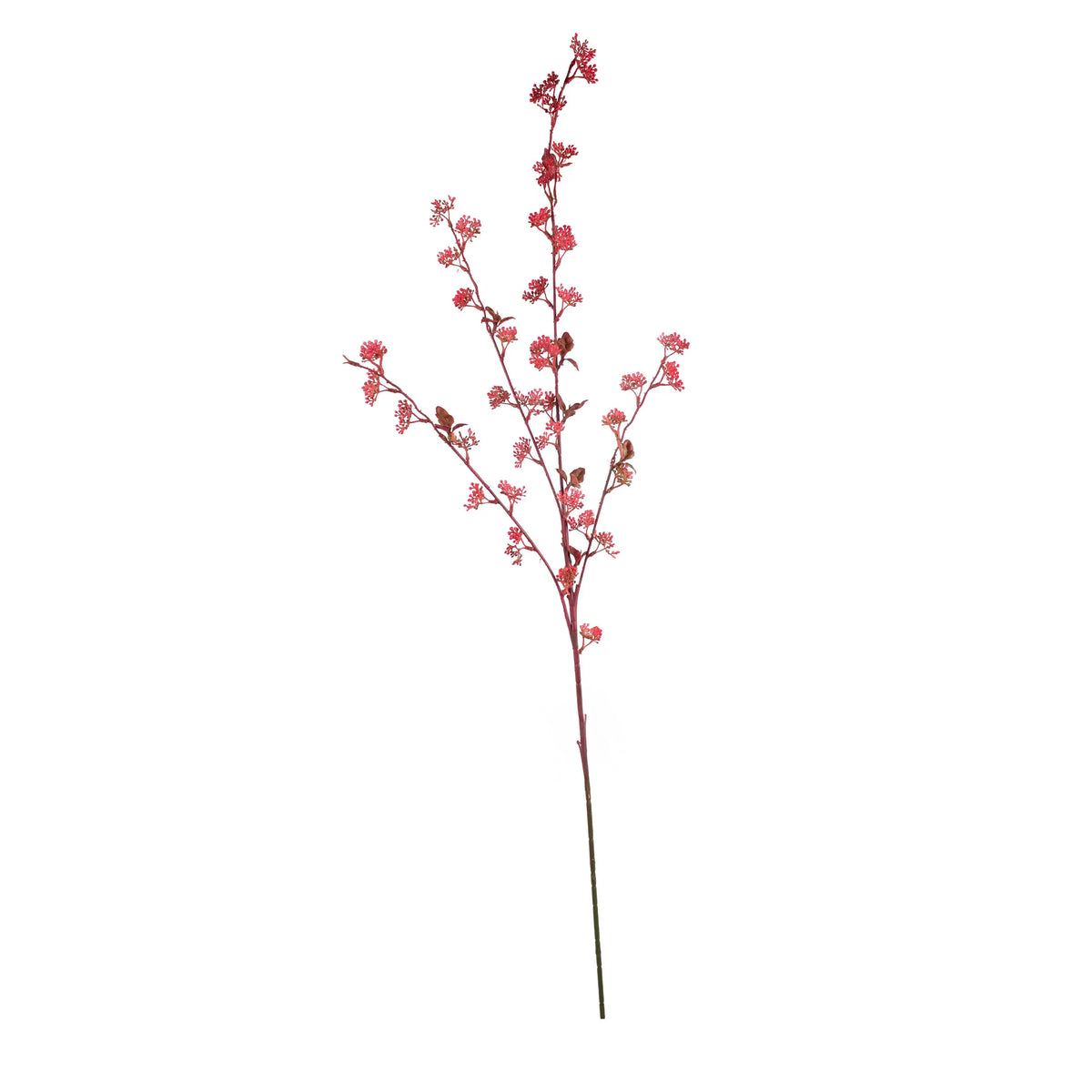 Seidenkunstblume mit Blüten aus Kunststoff – Fuchsiafarben – 116 cm – naturgetreues Design