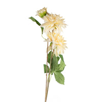 Seidenkunstblume Chrysantheme aus Kunststoff – weiß-rosé – 72 cm