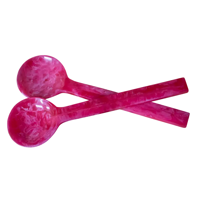 Salatschale aus Kunstharz in Rosa – rund – Ø 29 cm – modernes Design