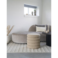 Pouf Brooklyn – Beiger Bouclé Stoff mit Stauraum