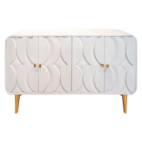 Sideboard aus Mangoholz in Whitewash – 152×42×82 cm – strukturiertes Design