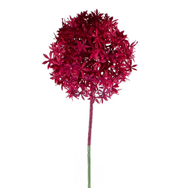 Dekoblume Allium aus Kunststoff – pinke Zierkugel – 75 cm – modern
