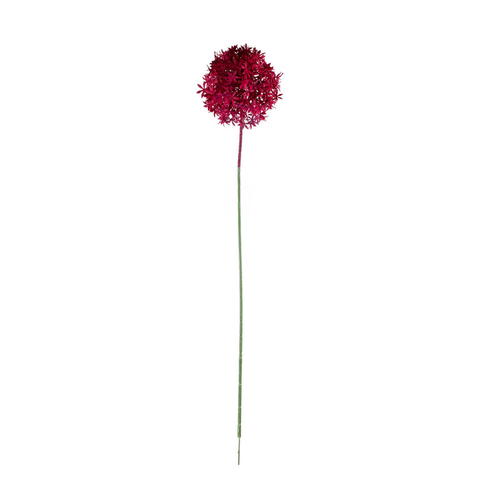 Dekoblume Allium aus Kunststoff – pinke Zierkugel – 75 cm – modern