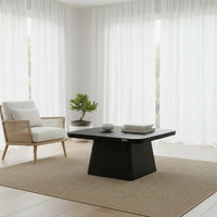 ONYX Couchtisch Fischgrät Schwarz 80×80 — grafische Mitte