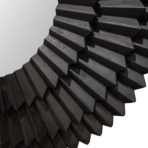 Großer Wandspiegel mit schwarzem Holzrahmen – Colmore Design (131 cm)