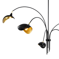 Spider Chandelier — Mattschwarz mit Goldschimmer