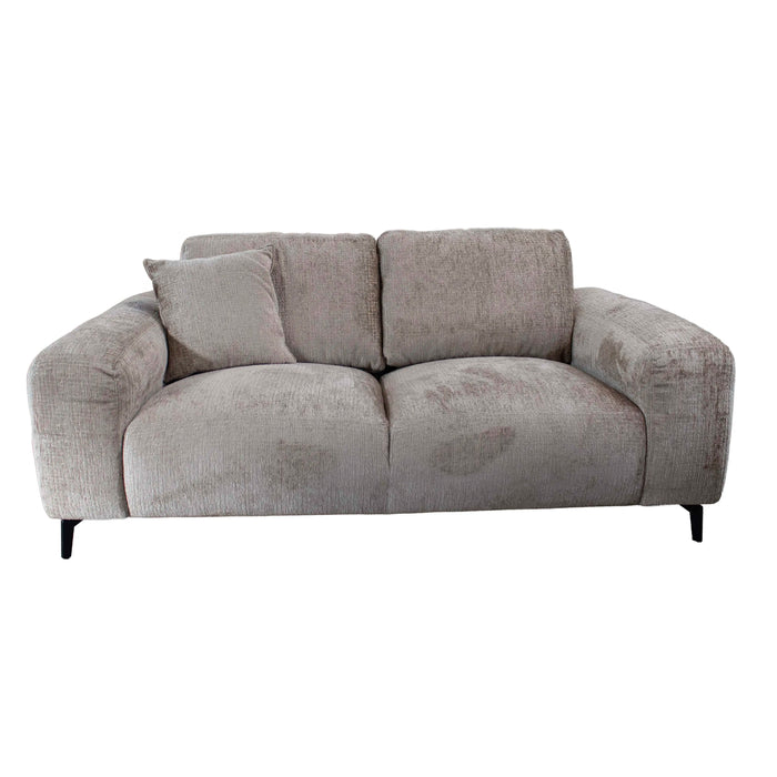 2-Sitzer Sofa in Grau-Beige aus Strukturstoff – weicher Bezug – 186 × 100 × 85 cm – modernes Design