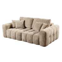 3-Sitzer Sofa mit verschiebbarem Modul – Bouclé-Stoff – 166×179×91 cm – modern & flexibel