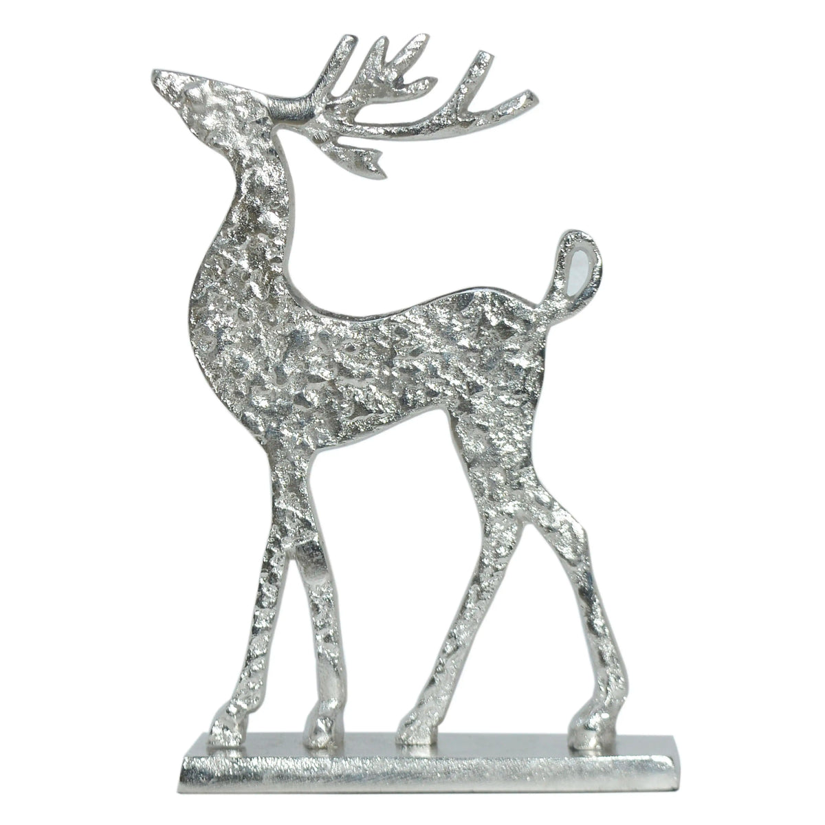 Deko-Hirsch RUDY – Raw-Nickel Finish – 19x5x31 cm – Modern Glam