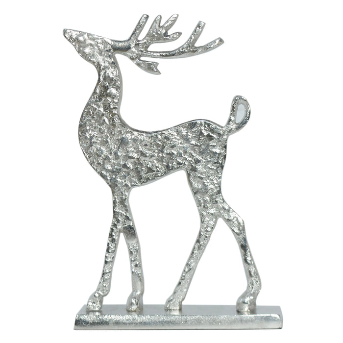 Deko-Hirsch RUDY – Raw-Nickel Finish – 19x5x31 cm – Modern Glam