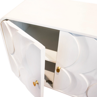 Sideboard aus Mangoholz in Whitewash – 152×42×82 cm – strukturiertes Design