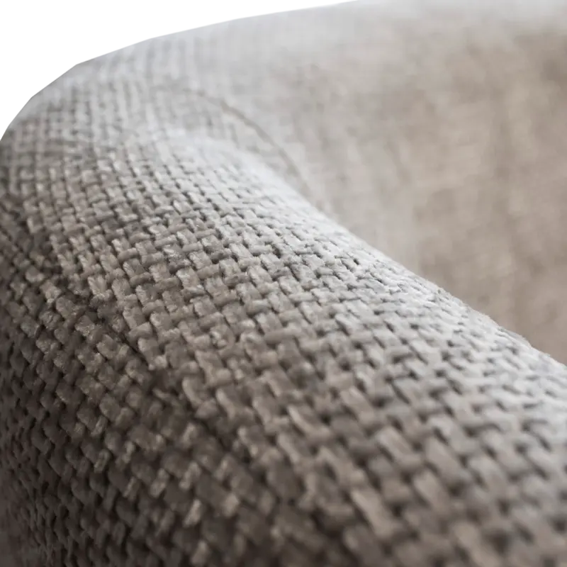 Drehbarer Sessel aus Bouclé – skulpturale Form – 78x81x77 cm – 4 Farben