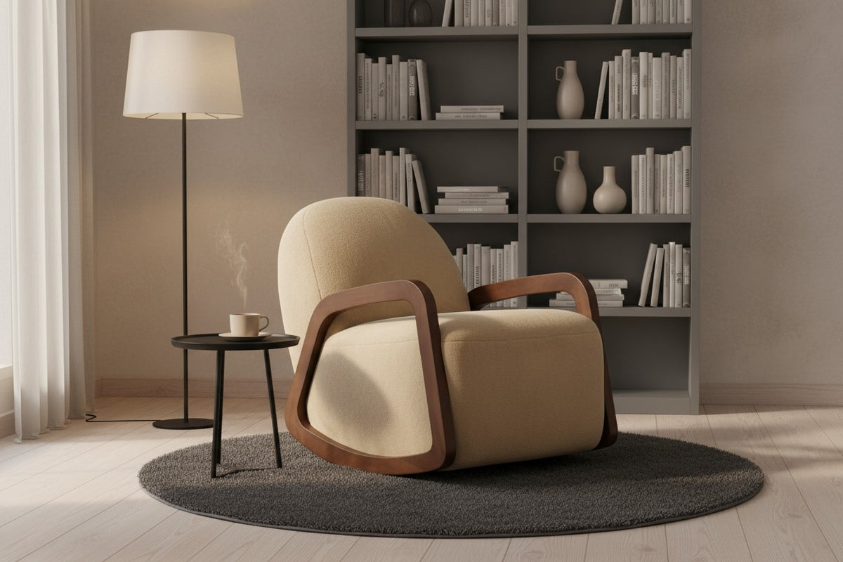 Miyu Swing Sessel Sand — schwingende Ruhe