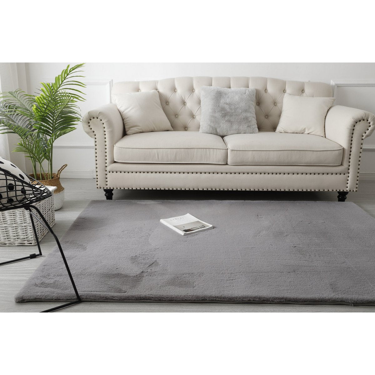 Hochflor-Teppich – Flauschiger Komfort in Dunkelgrau - Veto Home