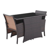 Lounge-Set Riviera Club – Polyrattan Sitzgruppe mit eleganter Glasplatte