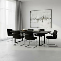 ONYX Esstisch Fischgrät Schwarz 300 — großzügige Tafel