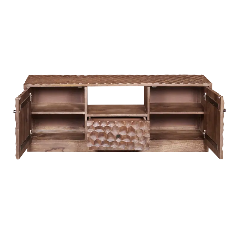 Lowboard aus Mangoholz – dunkelbraun – 145×40×55 cm – modern & handgefertigt