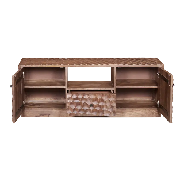 Lowboard aus Mangoholz – dunkelbraun – 145×40×55 cm – modern & handgefertigt