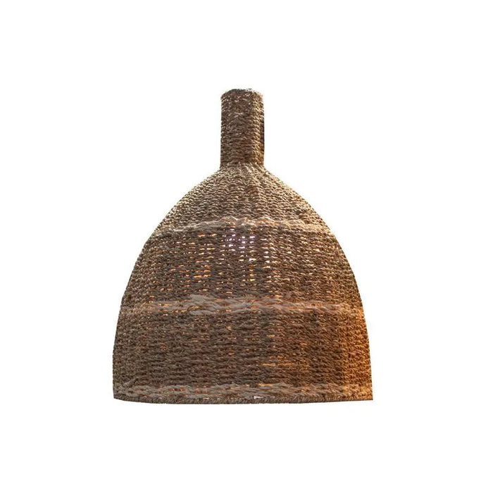 Deckenlampe aus Wasserhyazinthe – handgeflochten – 28x35 cm – Naturdesign