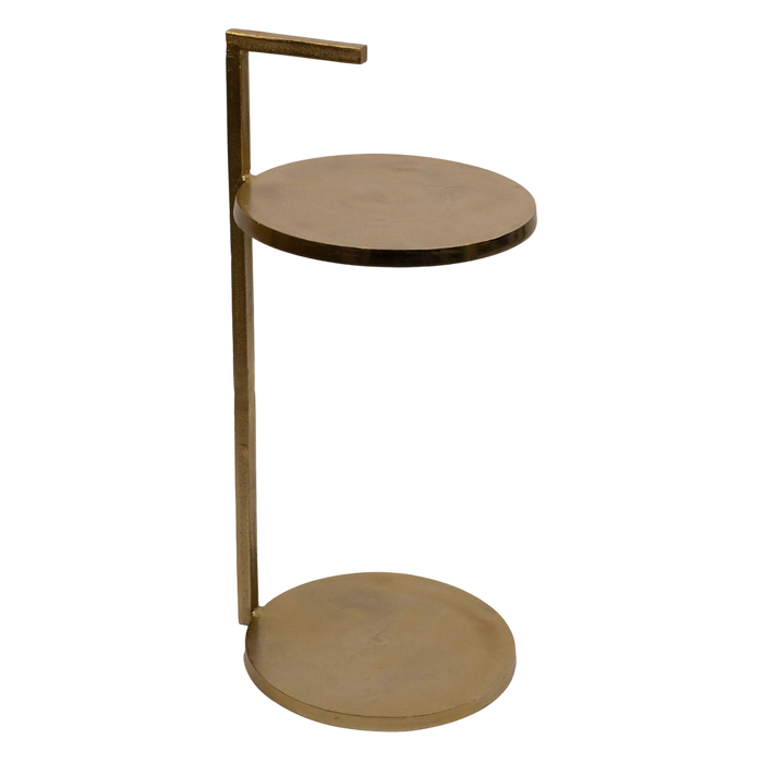 Beistelltisch aus Aluminium in Bronzeoptik – modern – 33x31x66 cm – Diga Colmore