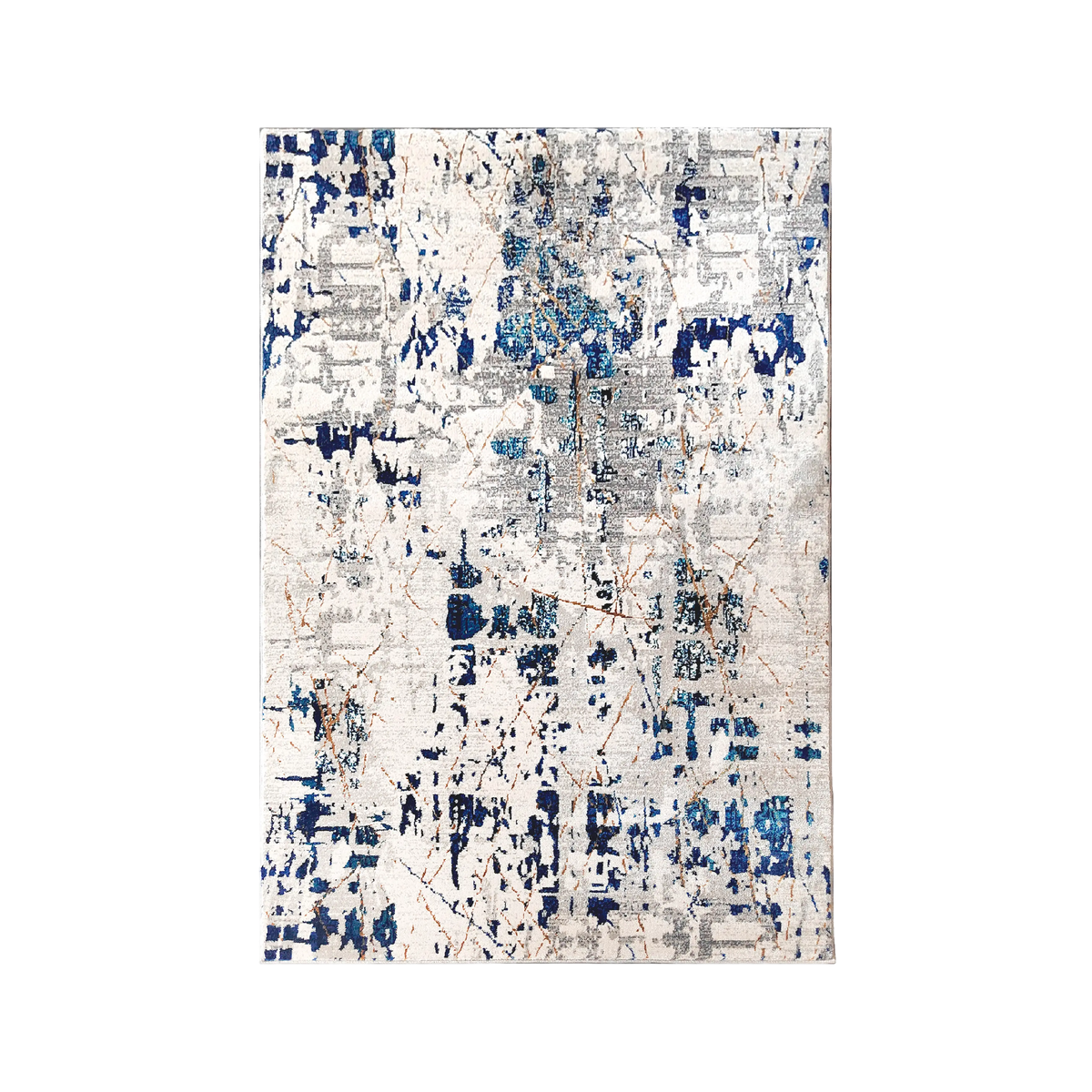 Teppich Arctic Shadow - Urban, modern, ein Statement in Blau & Silber