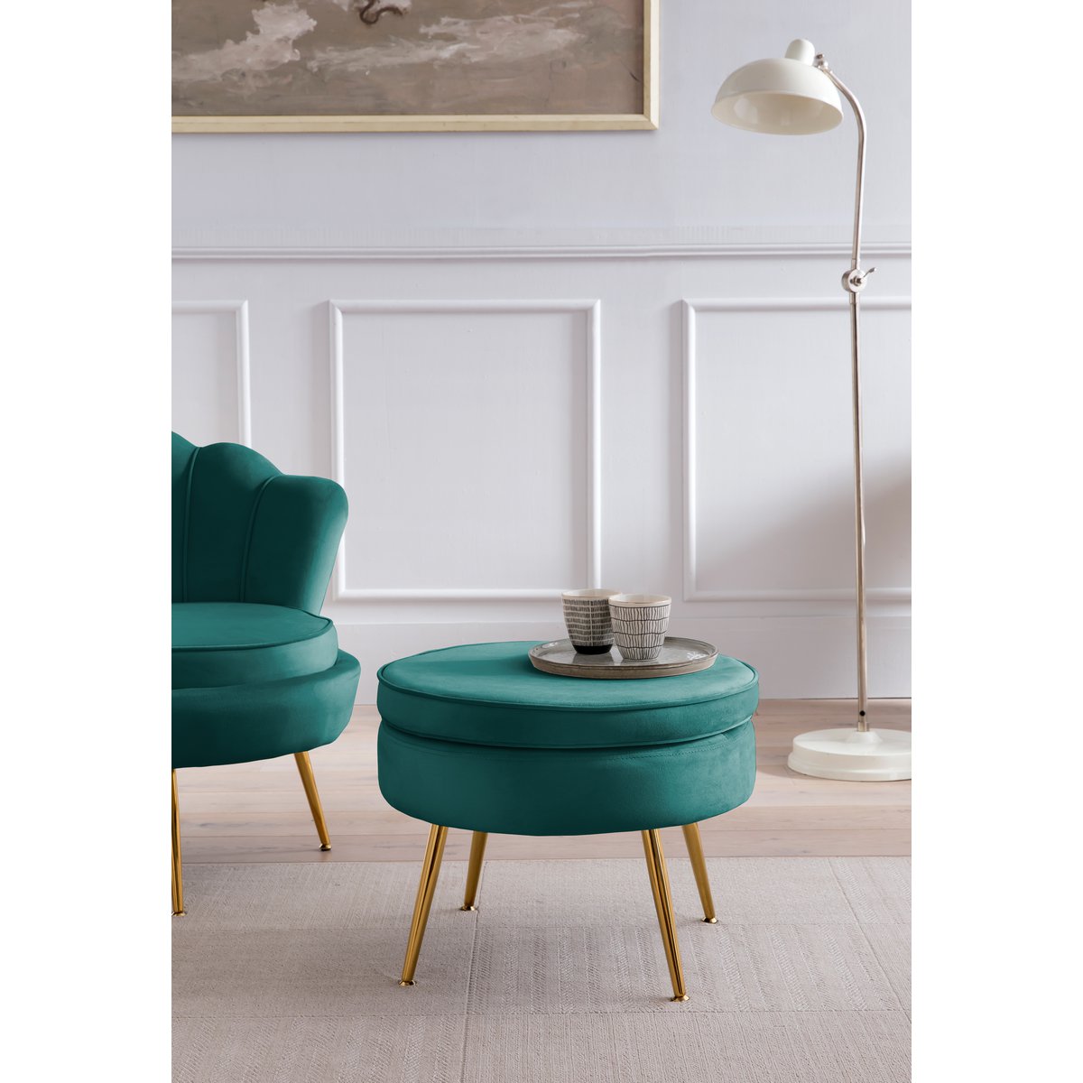 Sitzpouf „Mila“ – Glamour trifft Komfort