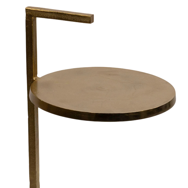 Beistelltisch aus Aluminium in Bronzeoptik – modern – 33x31x66 cm – Diga Colmore