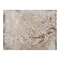 Handpainting Blossom Natural mit Rahmen – 90x120 cm