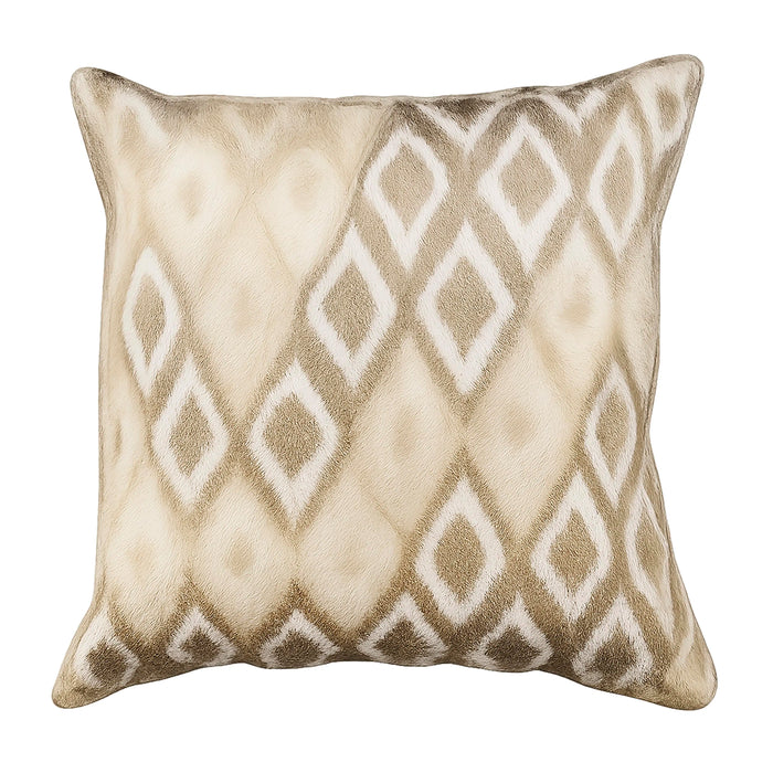 Zierkissen – Ethno-Rautenprint – 50x50 cm – Beige & Sandtöne