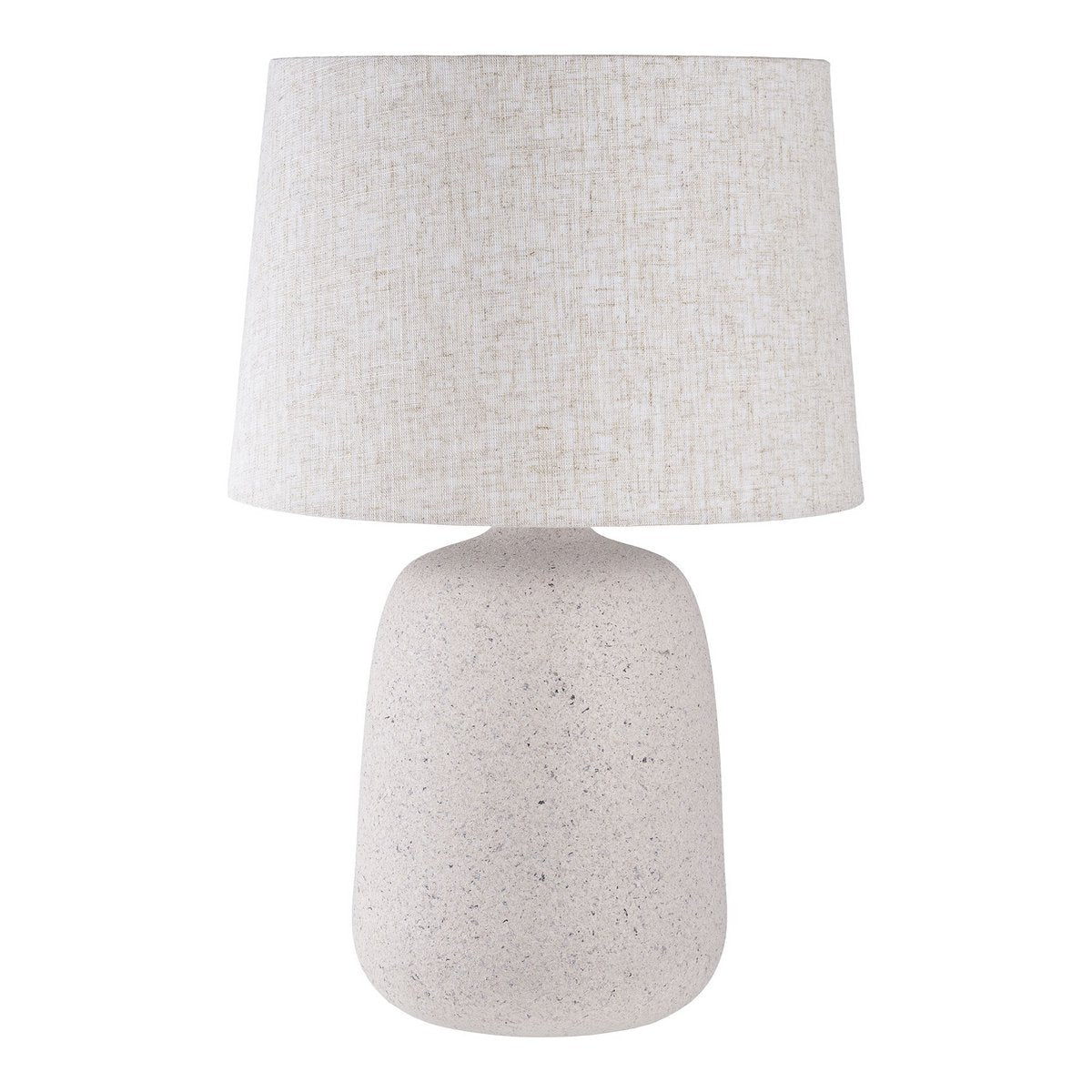 Tischlampe Croft – Elegante Keramiklampe in Steinbeige