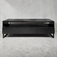 ONYX TV-Board Fischgrät Schwarz 160 — grafische Tiefe