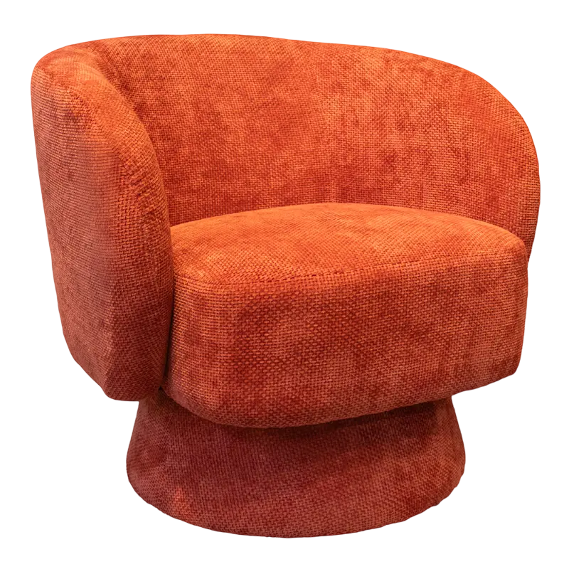 Drehbarer Sessel aus Bouclé – skulpturale Form – 78x81x77 cm – 4 Farben
