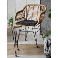 5-tlg. Gartengarnitur aus Polyrattan – 2 Stühle mit Auflagen & Beistelltisch – wetterfest & UV-beständig