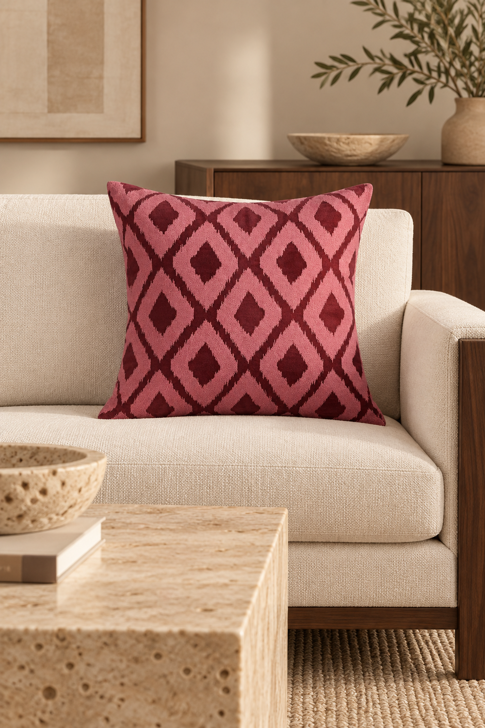 ELIORA Bordeaux – KI-generiertes Showroom-Motiv im Pinterest-Format