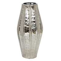 Vase aus Aluminium in Silber – standfest & glänzend – 40x40x78 cm – modern & elegant