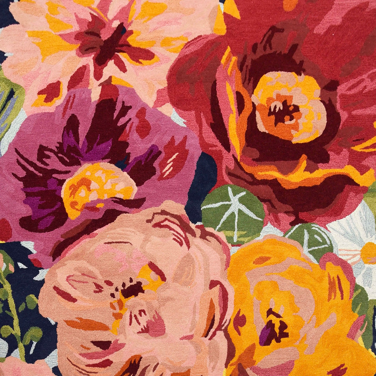 Teppich Wolle Multicolor Oval 300x400 — handgetuftetes Statement