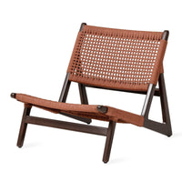 Loungesessel aus Teakholz mit Seilgeflecht – zwei Farbvarianten – 65×86×70 cm – skandinavisches Design