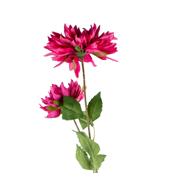 Seidenblume Dahlie in kräftigem Fuchsia – Kunstblume 80 cm – vielseitig für Deko