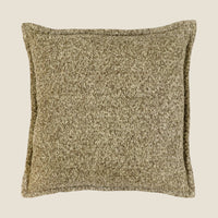 Bouclé Kissen MANAYA — Salt & Pepper Brown — 50x50 cm — handgewebt