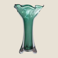 Mundgeblasene Glasvase ALMA Smaragdgrün — 50 cm