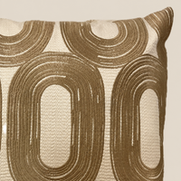 Detail des ovalen Musters von SAMIRA Beige/Bronze