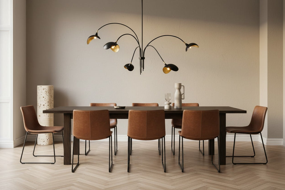 Spider Chandelier — Mattschwarz mit Goldschimmer