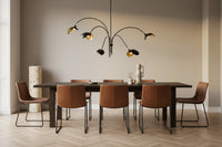 Spider Chandelier — Mattschwarz mit Goldschimmer