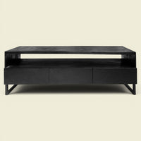 ONYX TV-Board Fischgrät Schwarz 160 — grafische Tiefe