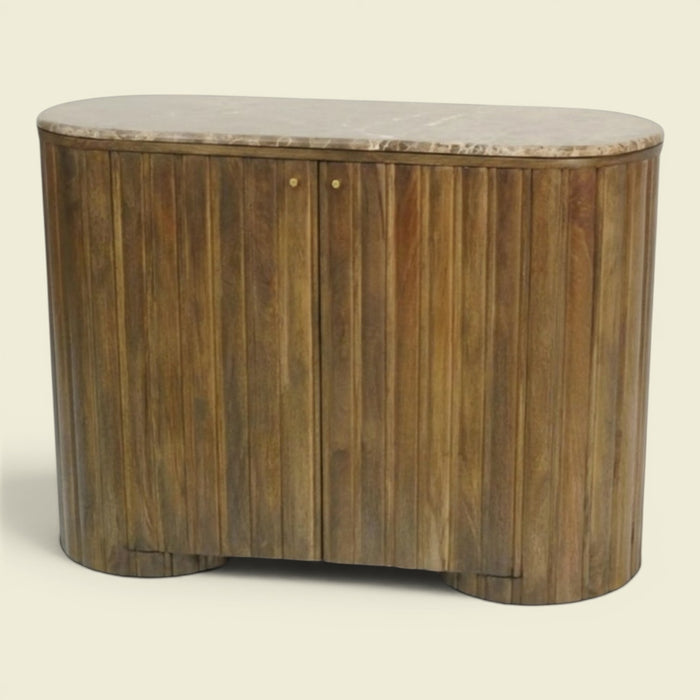Linz Sideboard dunkles Holz 110 — kompakte Eleganz