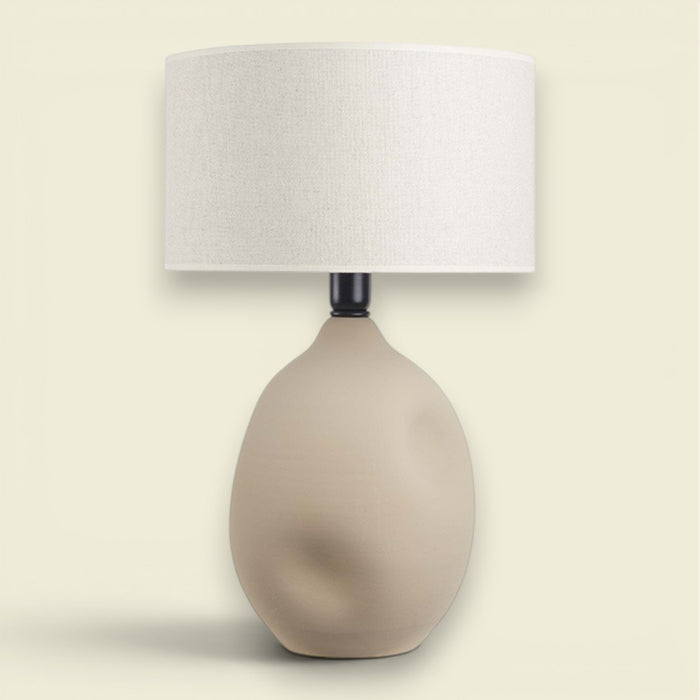Tischlampe Liz — Sand mit Leinenschirm